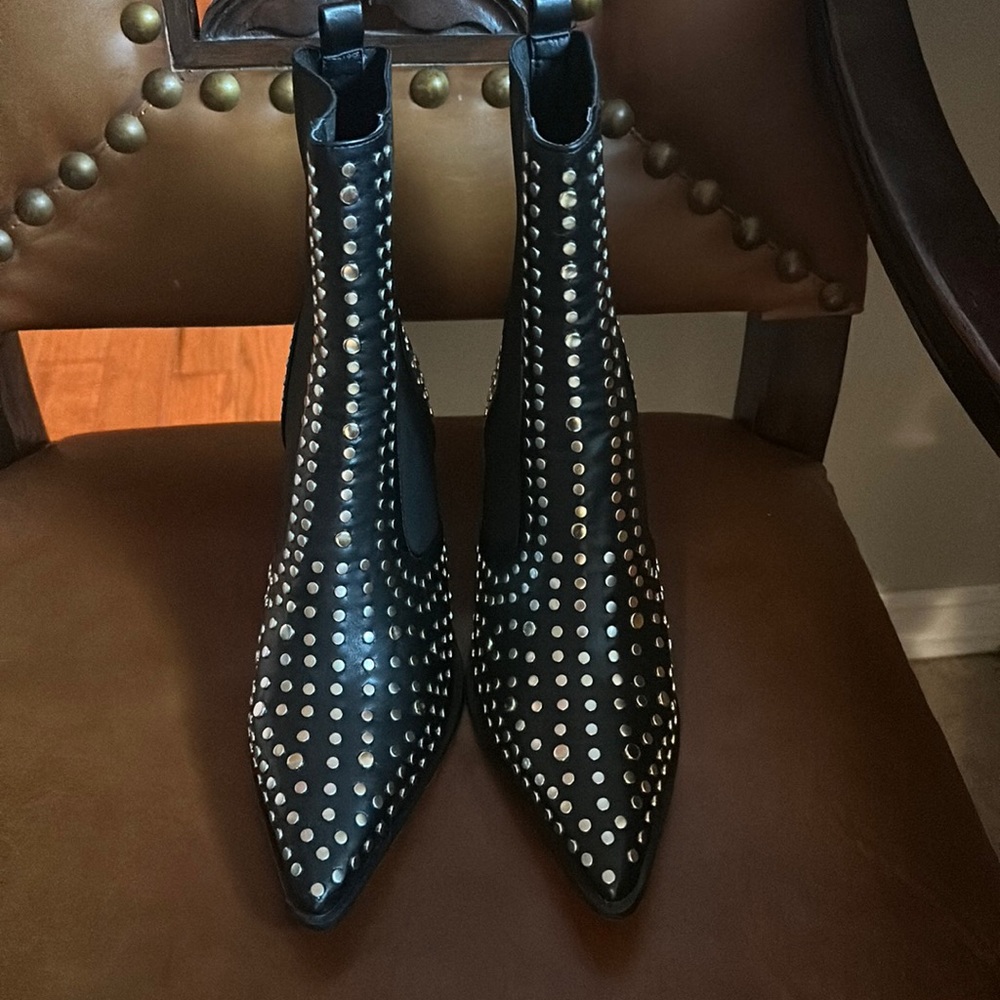 Studded Western ankle boot